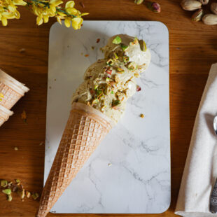 Domácí pistáciová zmrzlina jako z italské gelaterie